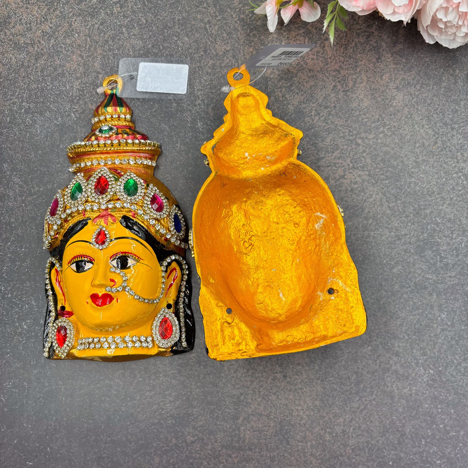 GOWRI AMMAN STONE FACE - 8 Inch 